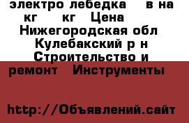 электро лебедка 220в на 400кг /800кг › Цена ­ 10 000 - Нижегородская обл., Кулебакский р-н Строительство и ремонт » Инструменты   